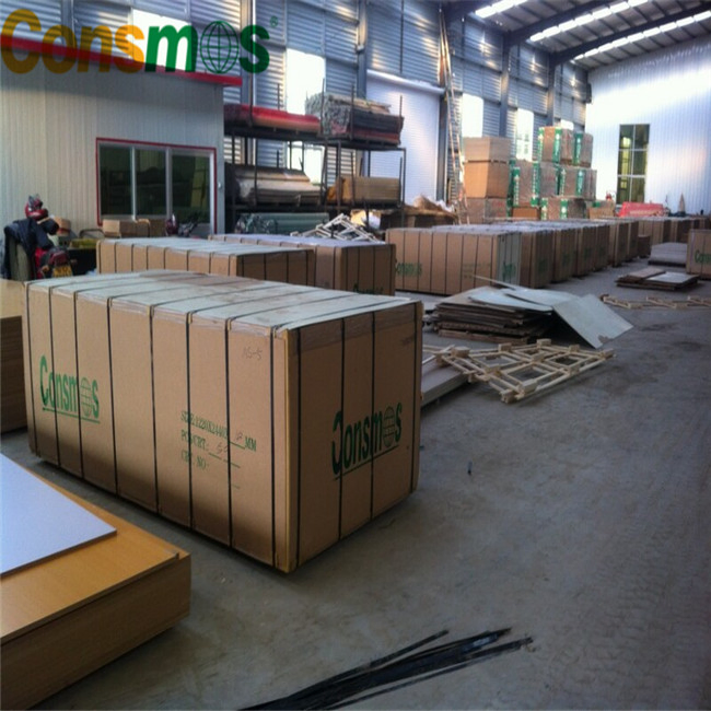 Consmos Factory Directly Sale Waterproof Plain MDF 12mm/16mm/18mm Laminated MDF Board