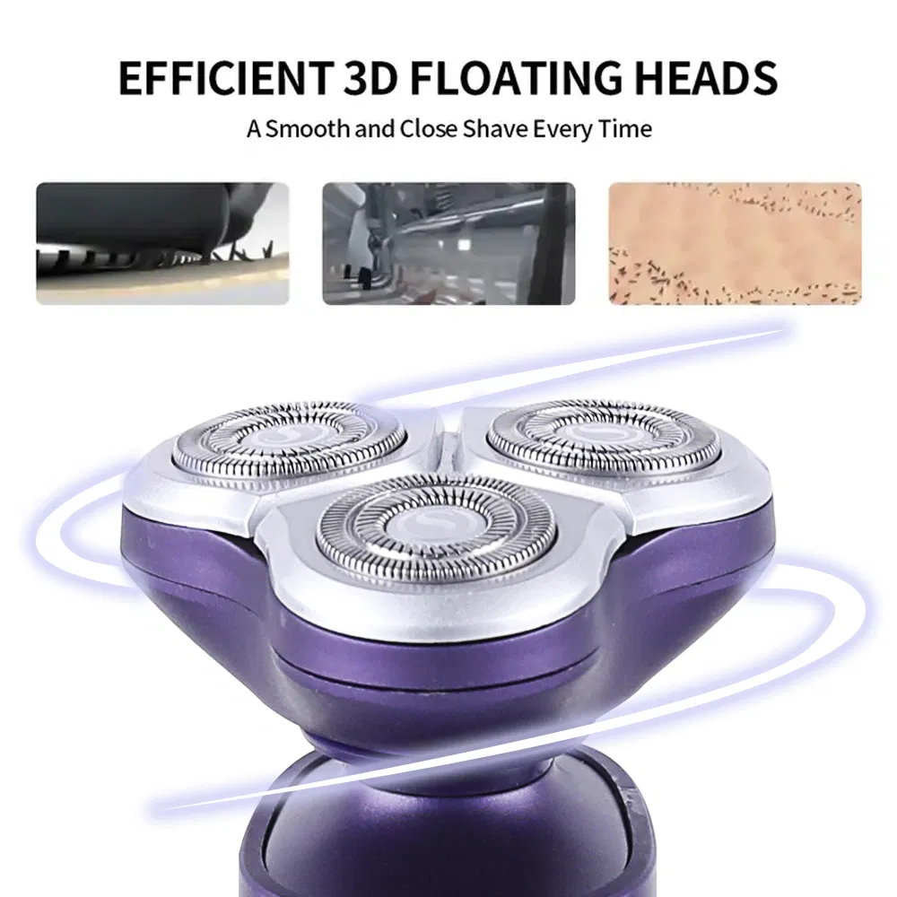 Triple Blade Shavers for Men USB Charging Rotary Rechargeable Electric Shaver