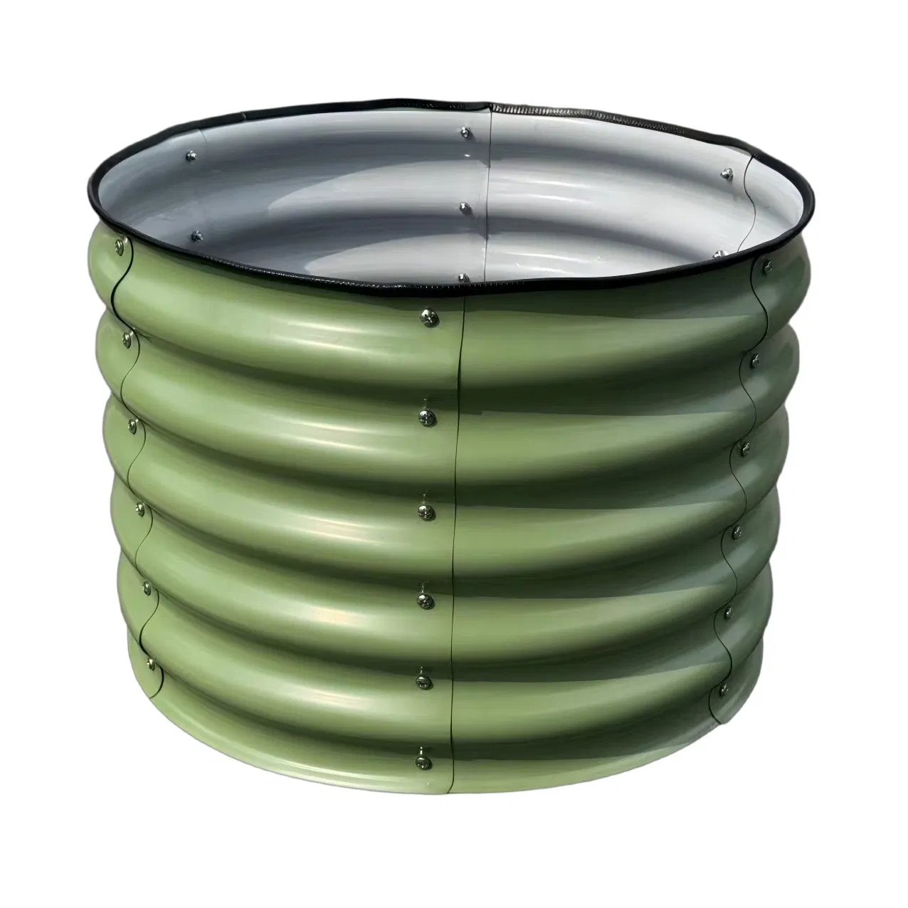 78-PVDF Best Quality Outdoor Herb Garden Planter Easy to Assemble O-6.5FT*2FT*17in Metal Raised Garden Beds