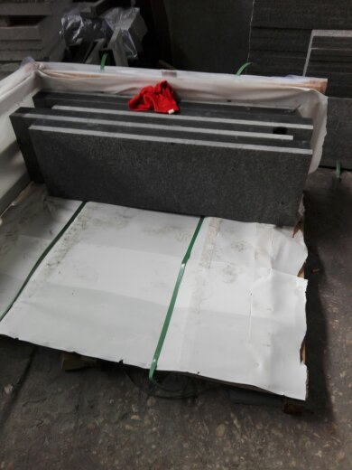 Popular Flamed G684 Black Basalt Tiles for Swimming Pool