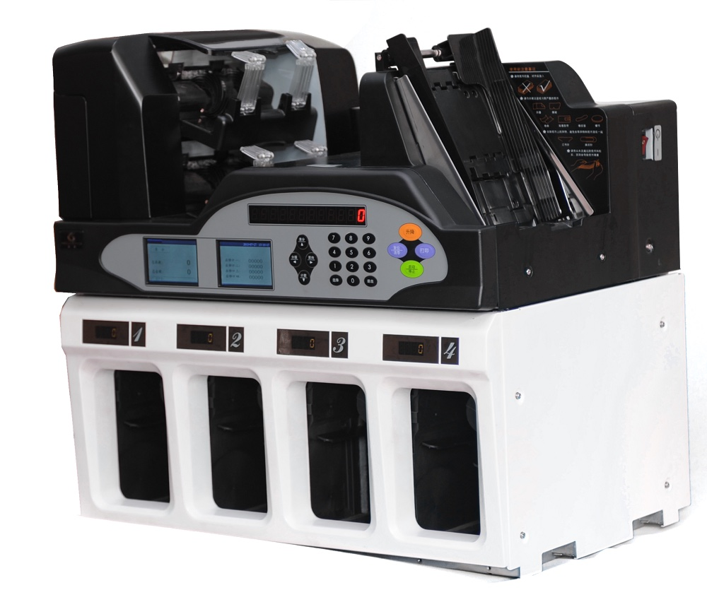Professional Multi-Currency 4+2 Banknote Processing Equipment Qfj-6400 Currency Sorter with IR UV Mg Dual Cis