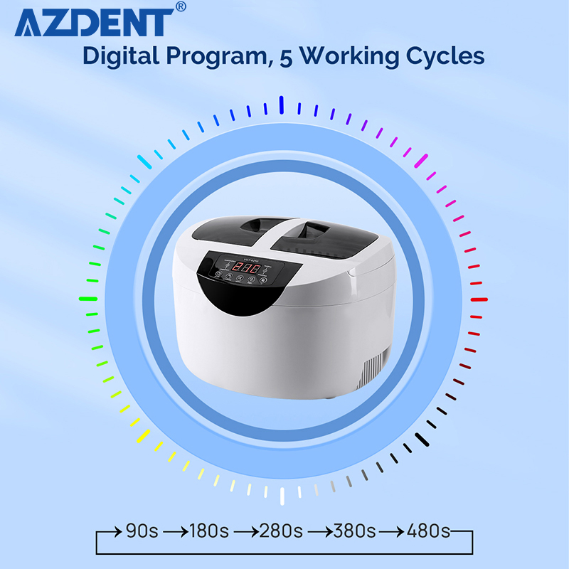 Fashion 2500ml Touch Screen Digital Ultrasonic Cleaners