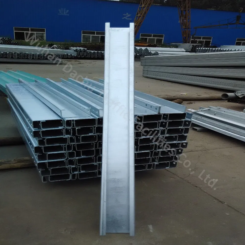 Guardrail Highway C Channel Hot Dipped Galvanized Steel Posts From Factory Customized for Roadside Traffic Safety Guardrail