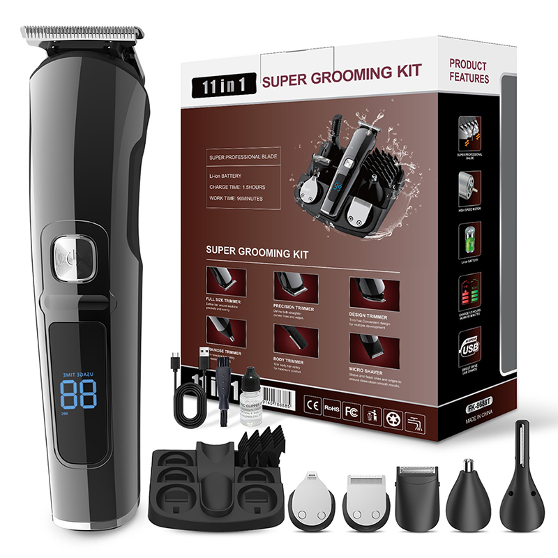 Home Electric Hair Shaver Set with Engraving Function Multi Function Full Body Washable Hair Trimmer for Shaving and Balming