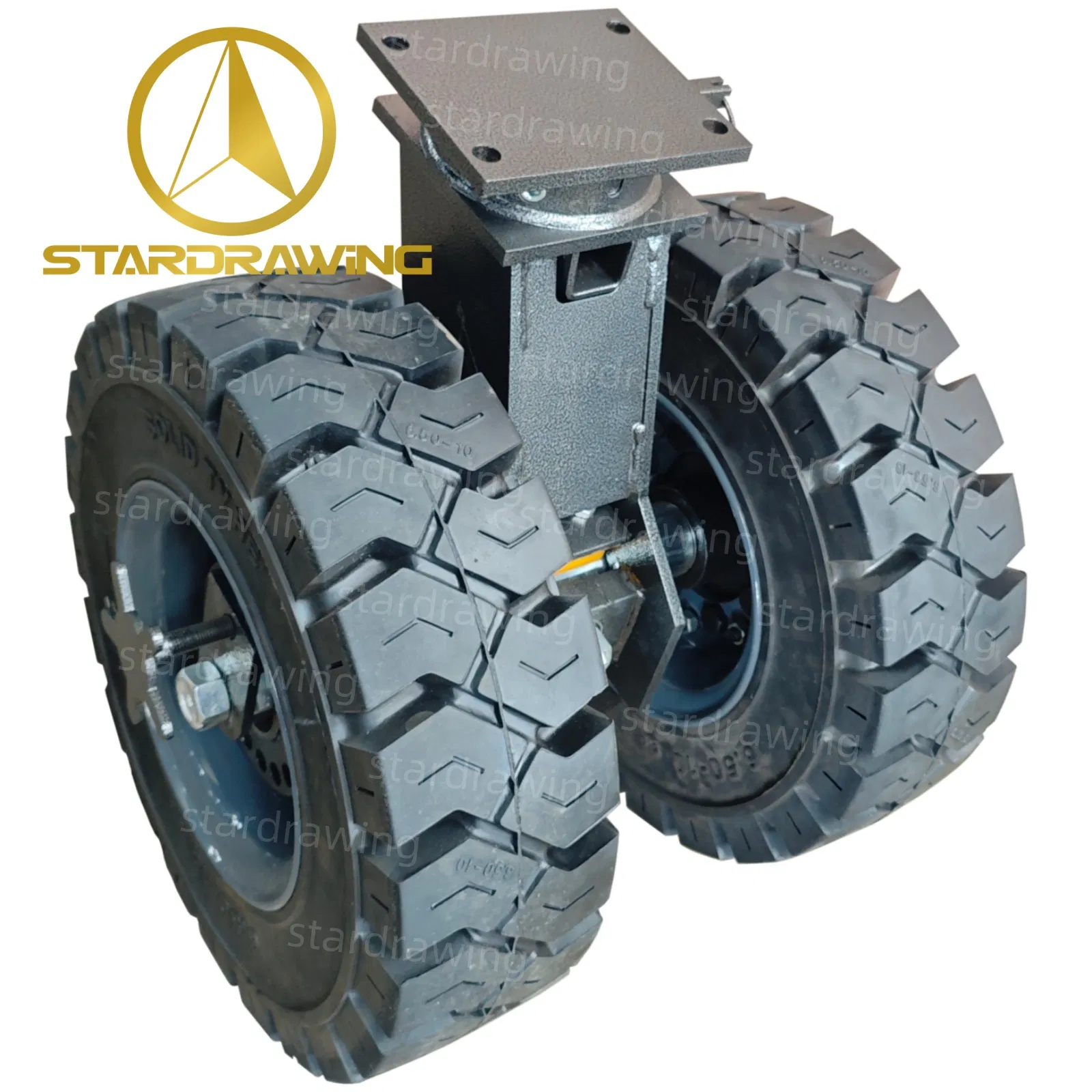 Stardrawing 16/22inch 5/10t All Terrain Self-Balancing No-Air-Leaking Dual Solid Rubber Wheels Caster