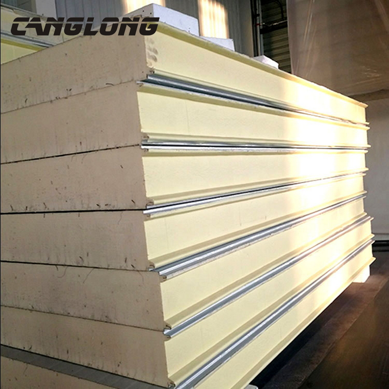 100 200mm Cold Room Polyurethane Insulation Ceiling Sandwich PU Panel