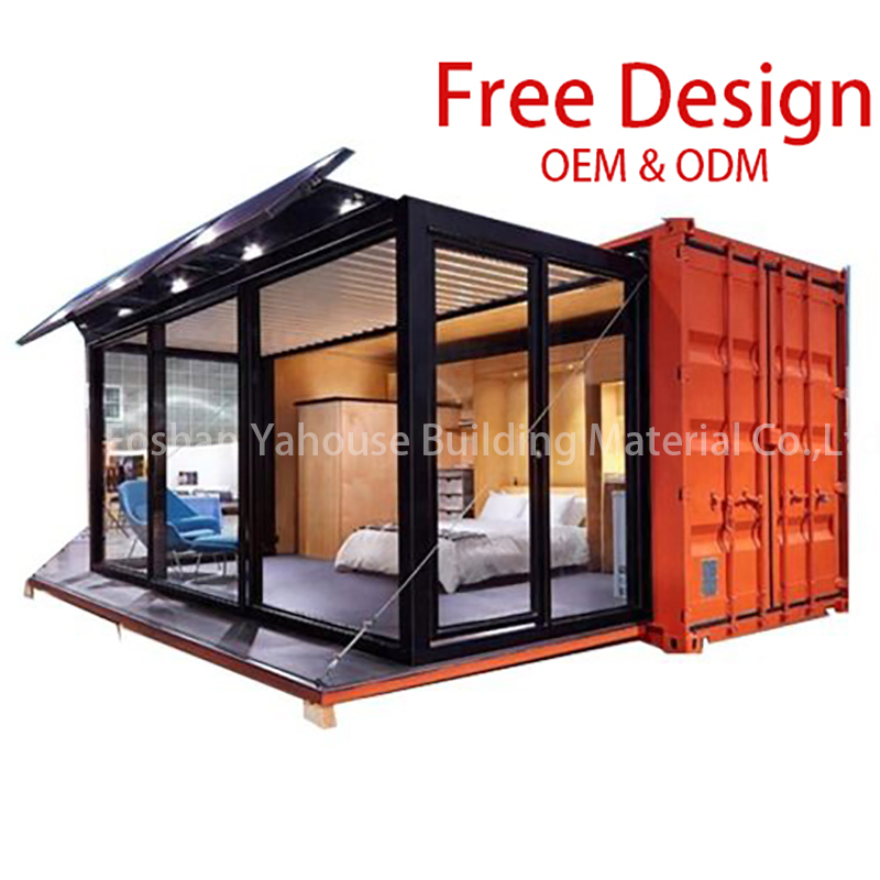 Expandable Prefab Container House Modular Steel Structure Portable Tiny Home Caravan Construction Villa Camp House Prefab Mobile House