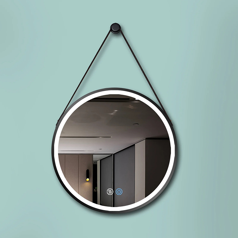 Wholesale Home Decoration Aluminum Smart Round Mirror LED Bathroom Wall Belt Mirror