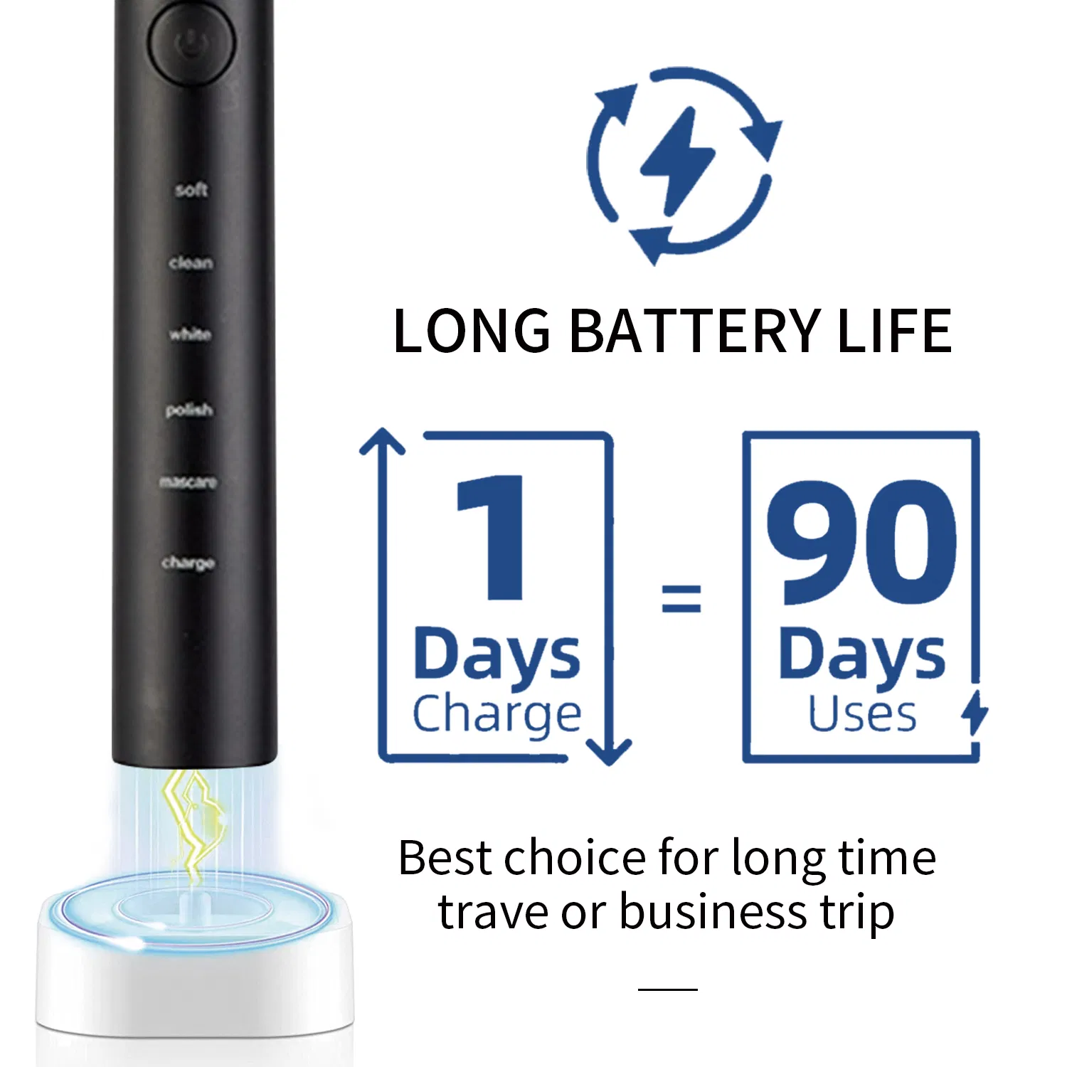 Adult Waterproof Personalized Whitening Teeth 5 Modes Electric Toothbrush CE Certificates