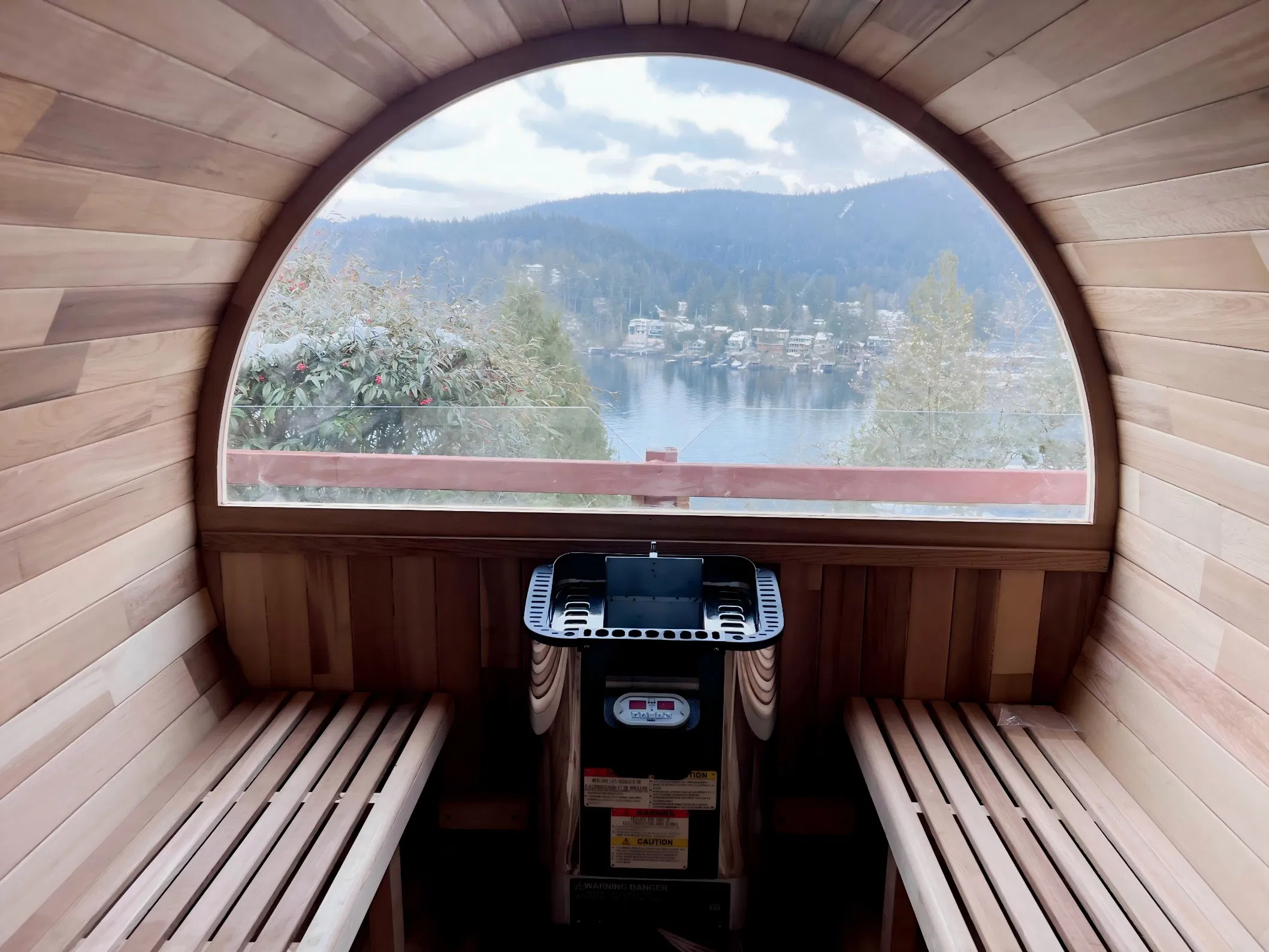 Solid Wood Outdoor Traditional Finnish Sauna Fully Equipped Outdoor Sauna Room for 1-10 Person