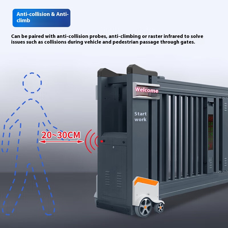 European Commercial Parks Remote Control Anti-Intrusion Alarm Smart Sectional Sliding Gate