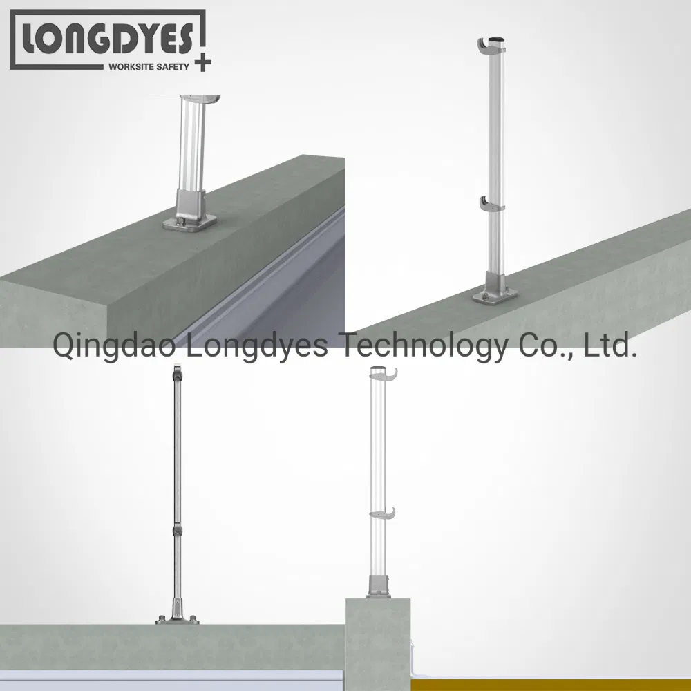 Parapet Fixed Guardrail and Handrail with Straight Upright