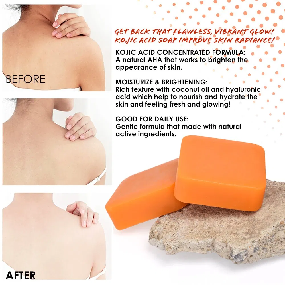 Private Label Natural Organic Kojic Acid & Papaya Skin Whitening Body Face Brightening Soap