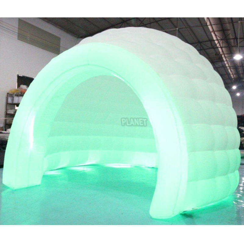 Outdoor Inflatable Party Round Igloo Dome Tent with LED Lighting