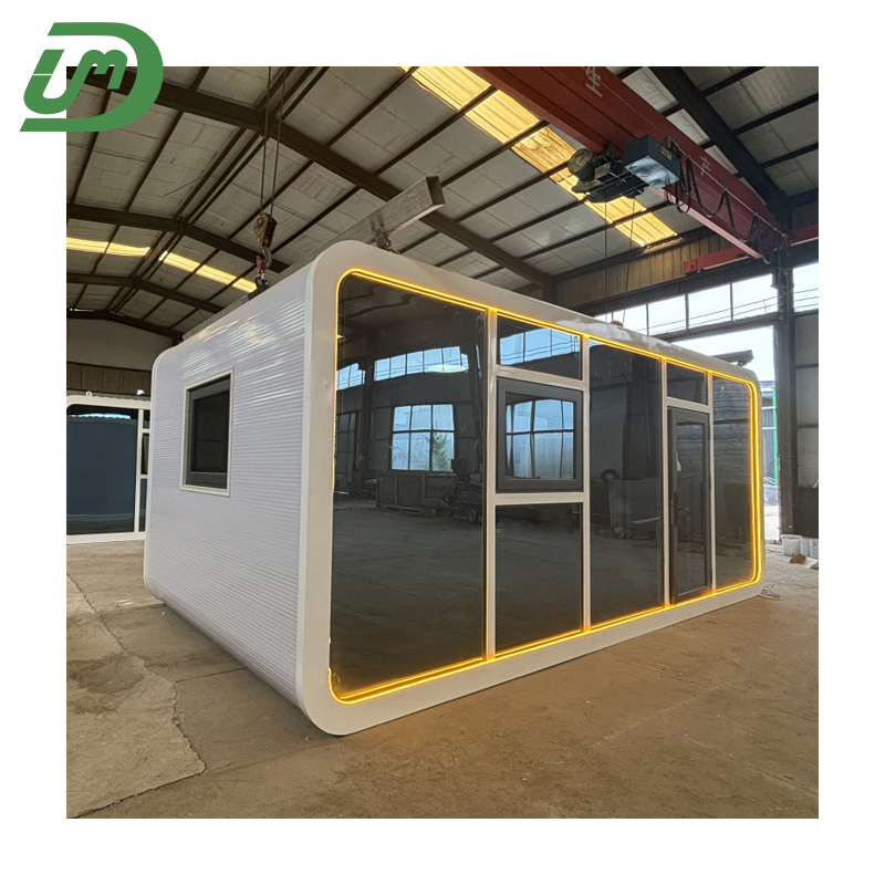Hot Selling Cheap Prefabricated Soundproof Outdoor Residential Prefab House Small Movable Glass Isolated Mobile Office Pod Hotel