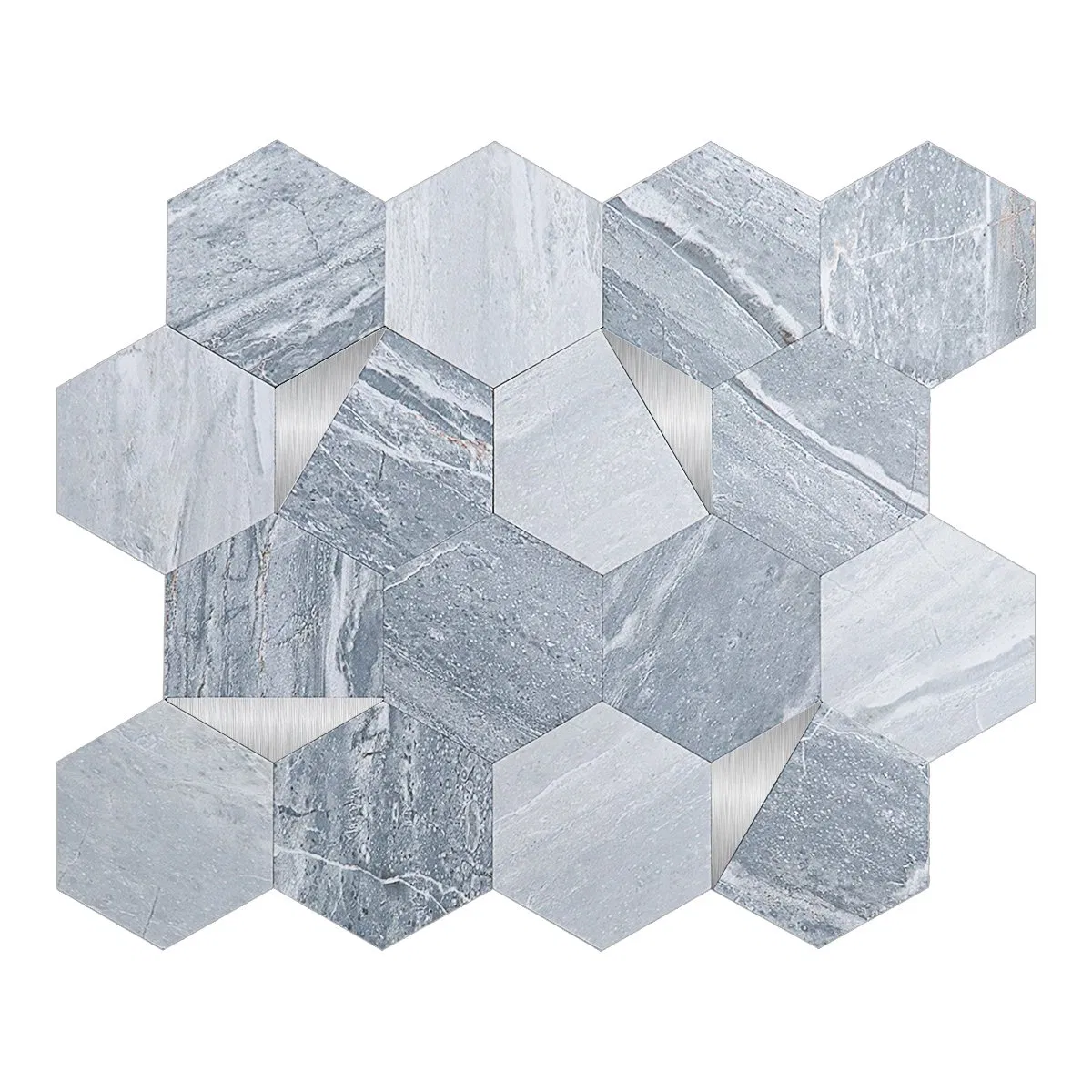 3D мозаика для стен алюминиевая самоклеящаяся