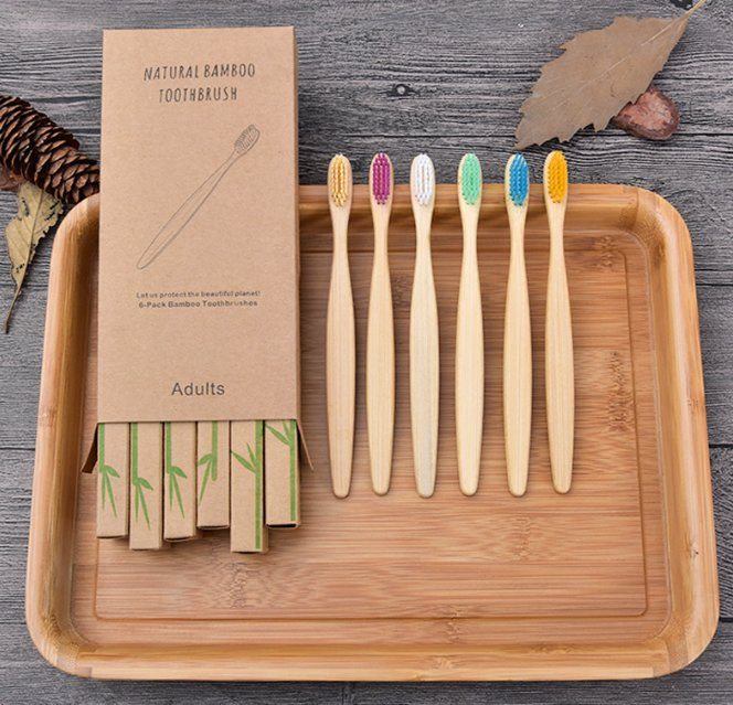 Custom Logo Eco Friendly Biodegradable Hotel Disposable Natural Bamboo Toothbrush