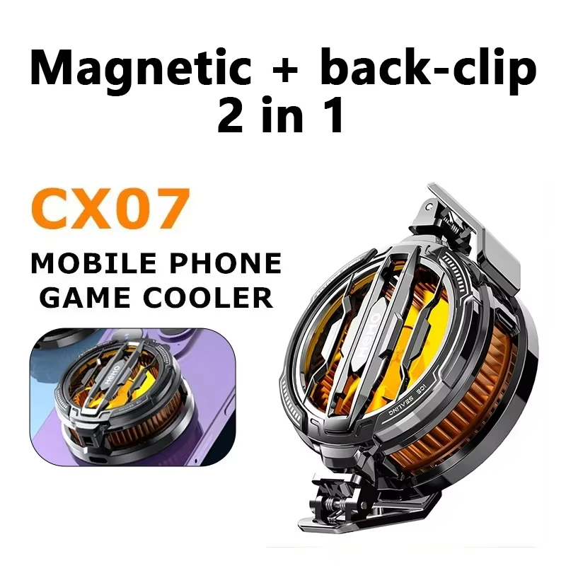 Portable Cx07 Detachable Magnetic Radiator Adjustable RGB Light Semiconductor Mobile Phone Cooler