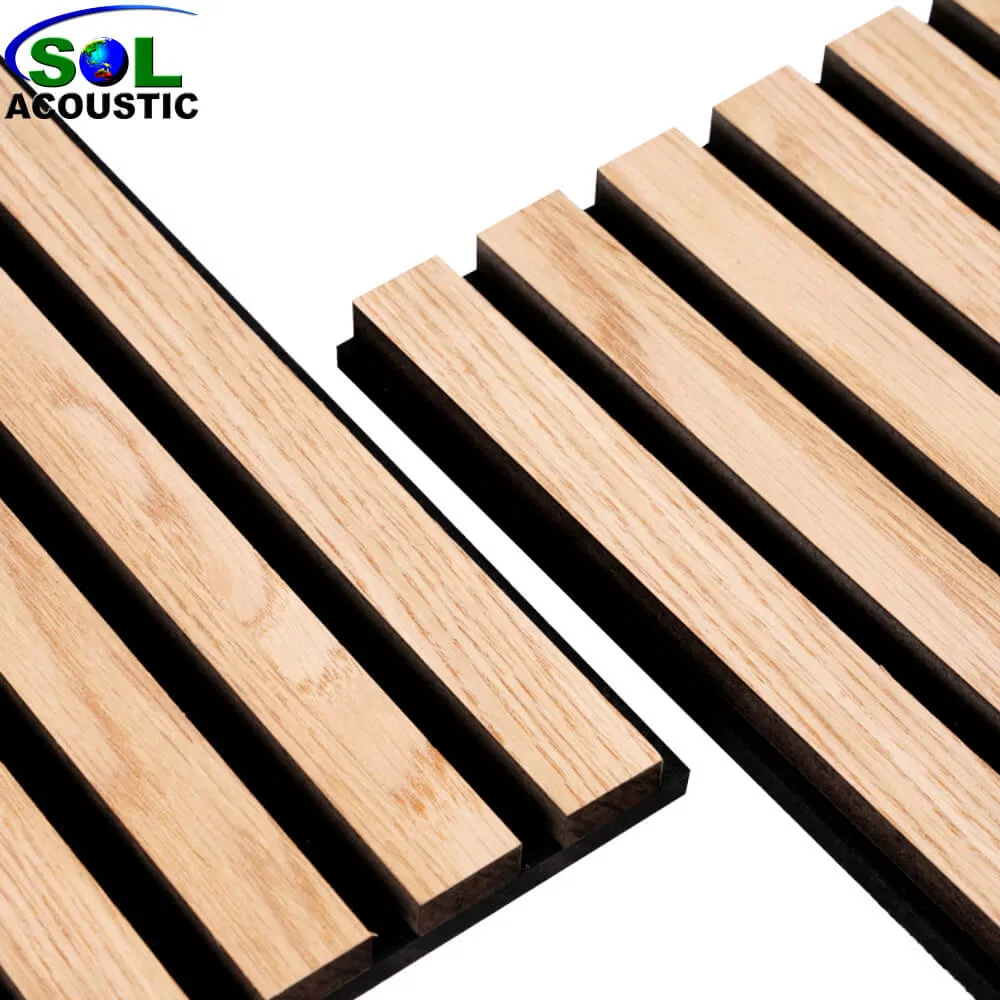 Sol Acoustic High Quality Soundproof Wall MDF Wood Slatted Acoustic Felt Panels