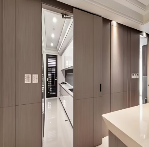 Flexible Waterproof Wooden Color Wood Plastic Composite Wall Panel Used in Decoration