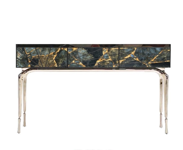 Gemstone Entrance Cabinet Semi Precious Stone/Agate/Crystal Factory Customization