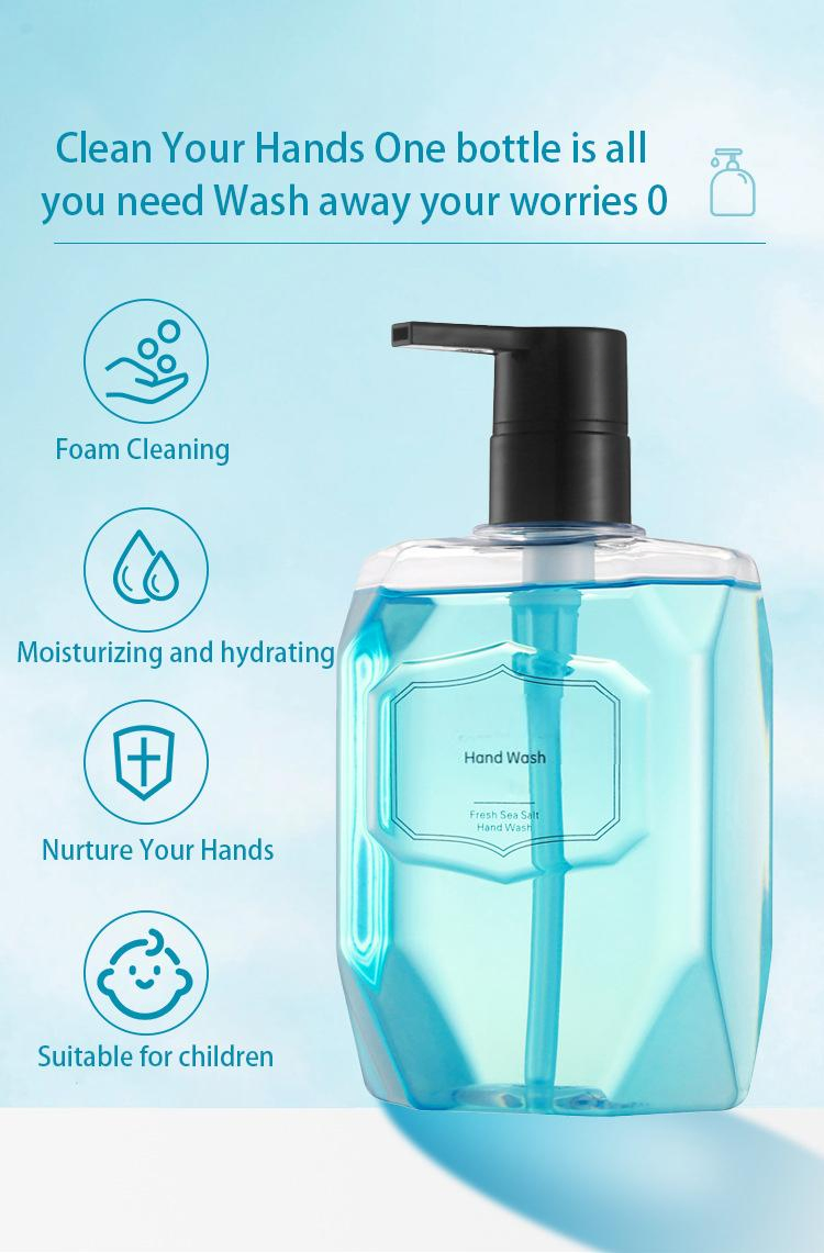 Custom 500ml Home Use Gentle Cleansing Antibacterial Fragrance Hand Washing Liquid Sanitizer