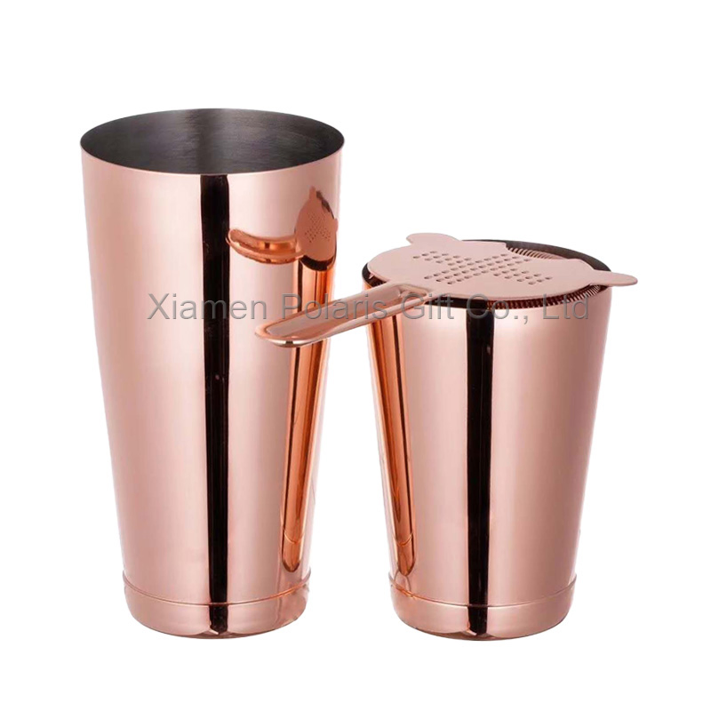 Steel Copper Bar Tools Beverage Mixer Cocktail Shaker Bar Set Bartender Kit