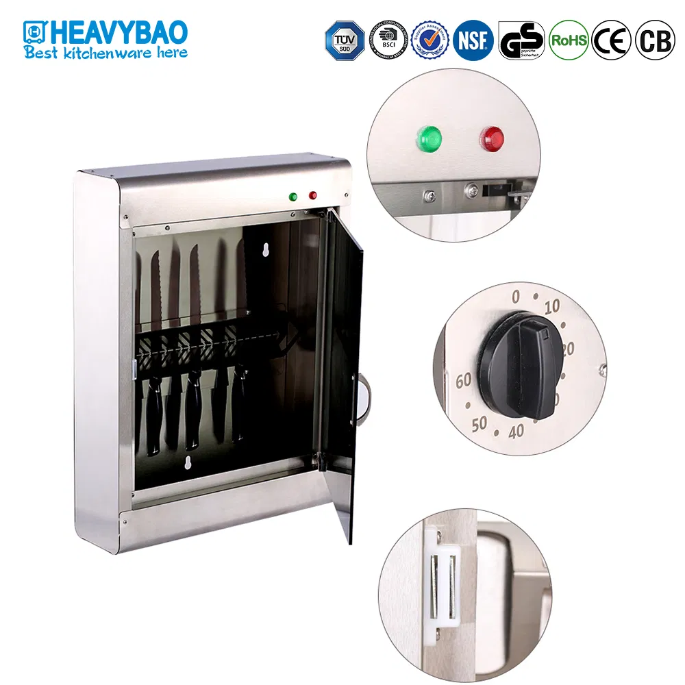 Heavybao Restaurant Knife UV Sterilization Cabinet with Fence Rack
