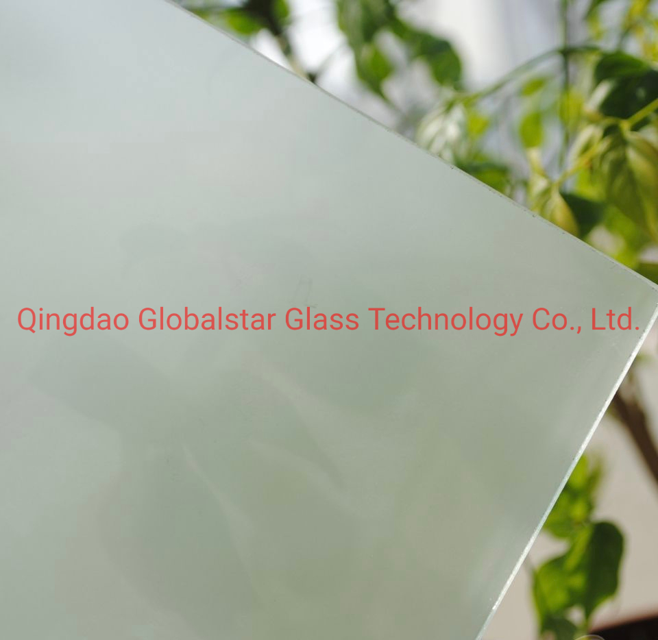 China Manufactured 8mm10mm 12mm Flat Tempered Frosted Acid Etched Satin Decoratice Building Glass
