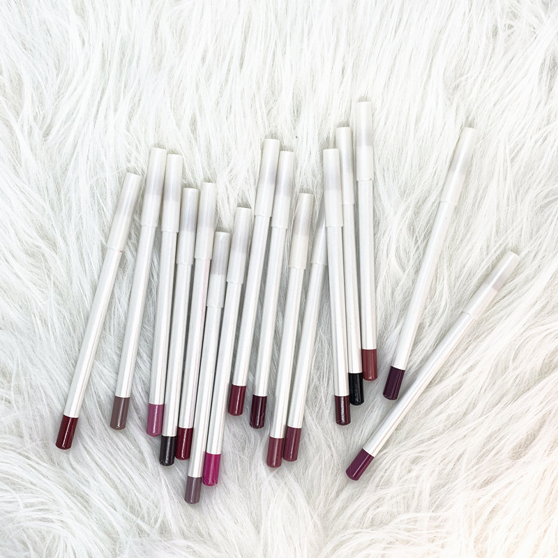 High Pigment Matte 24 Hour Long Lasting Waterproof Private Label Matte Pencil Vegan Lip Liner