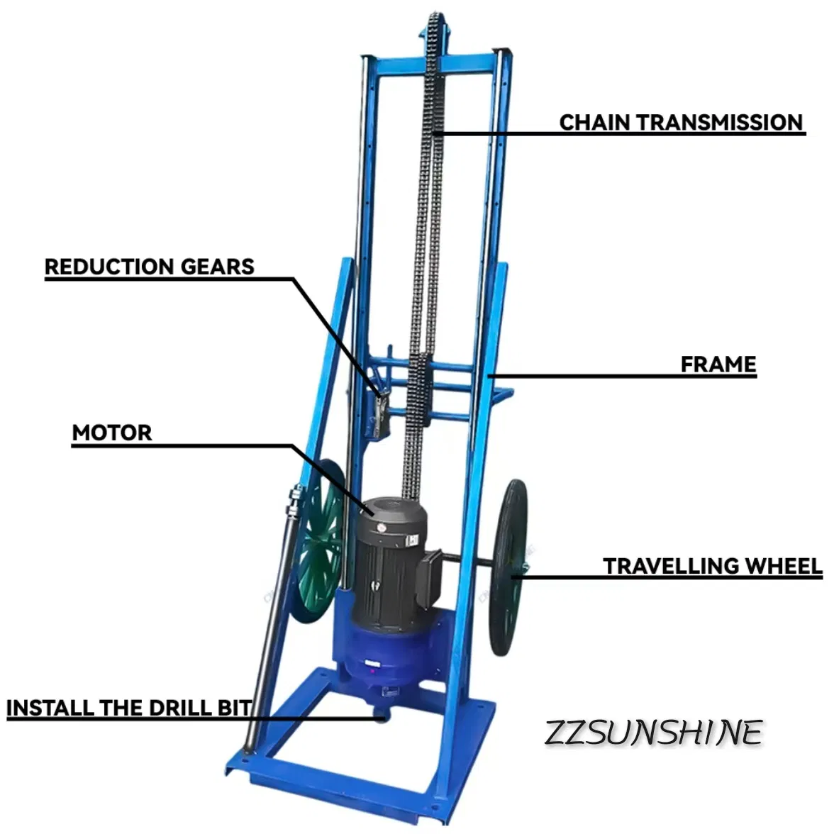 Solar Panel Racking Steel Screw Files Ground Anchor Pile Mounting System Machine for Installing Post