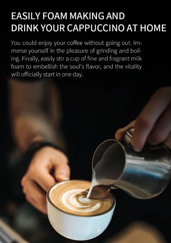 Milk Frother Handheld Battery Operated Milk Foamer Electric Mini Drink Mixer for Coffee Lattes