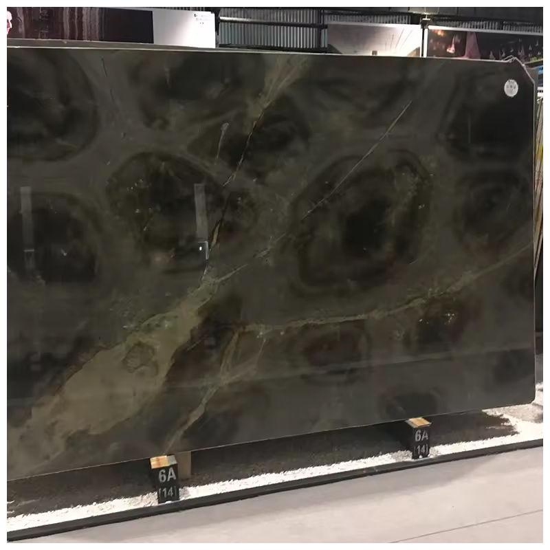 Brazilian Exotic Green Turtle Illusion / Verde Tortuga Quartzite for Countertops and Wall