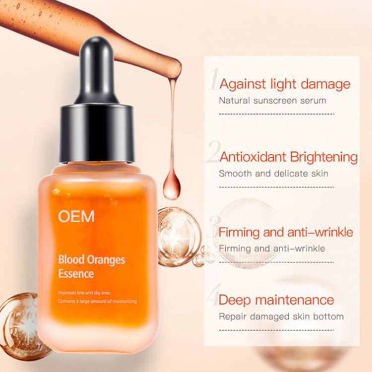 OEM Blood Orange Whitening Serum Skin Moisturizing Glowing Face Serum
