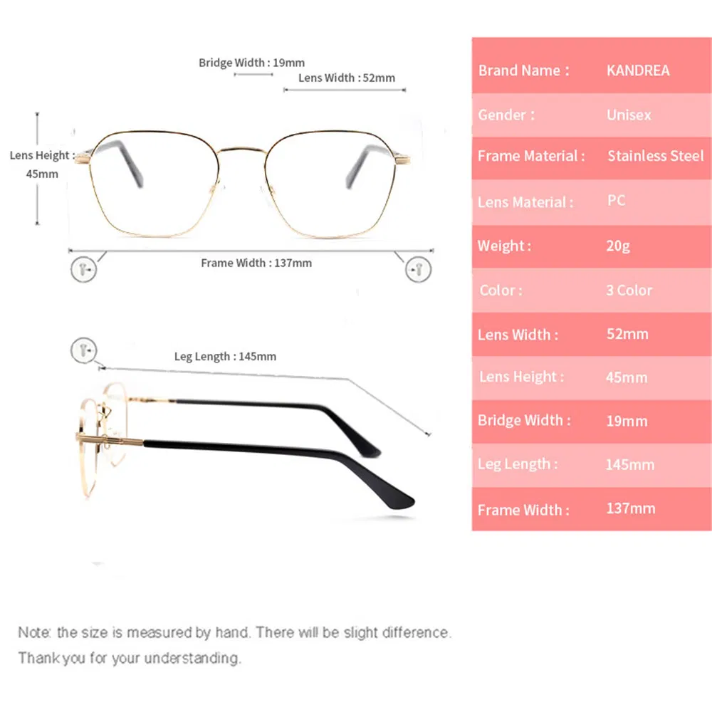 Wholesale Men and Women Retro Stainless Steel Eyeglasses Frames Optical Glasses