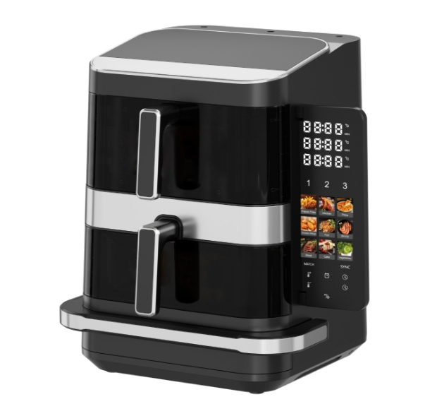 Multifunctional 10L 3in1 Stack Air Fryer with Pizza Pan and Folding Screen