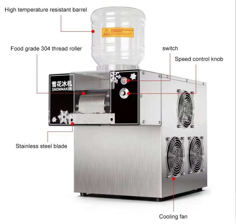 Industrial Snow Ice Maker Double Snowflake Making Machine