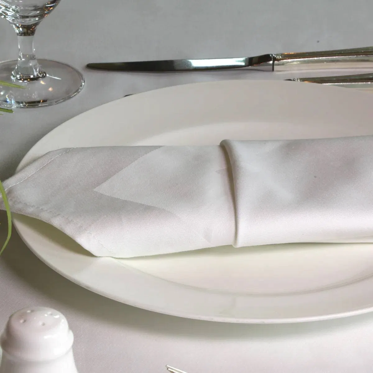 100% Cotton Soft White Napkin Plain Style Wedding Table Cloth for Restaurant Hotel Event Dinner