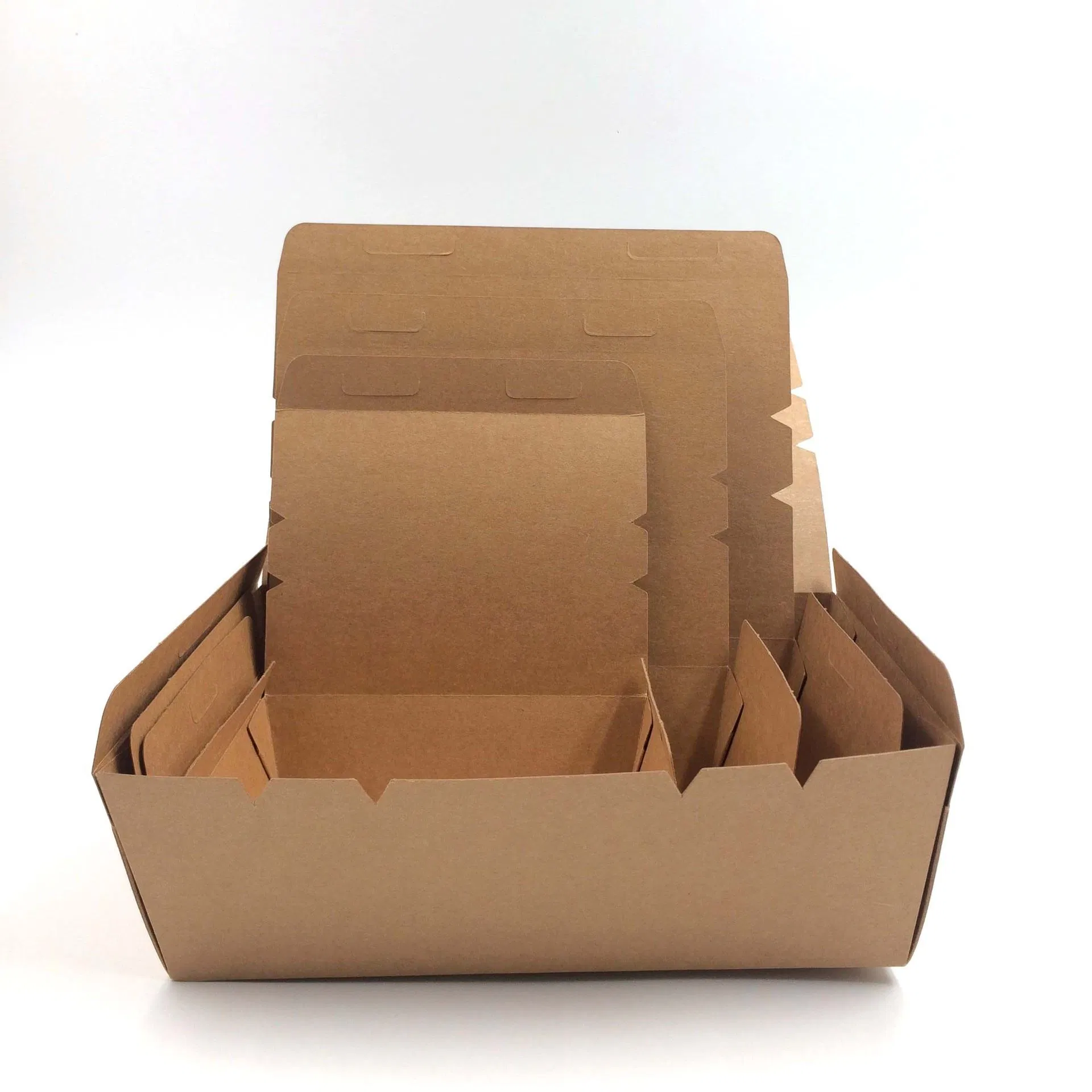 Custom Printed Restaurant Water and Oil Proof Paper Packing Takeout Food Box