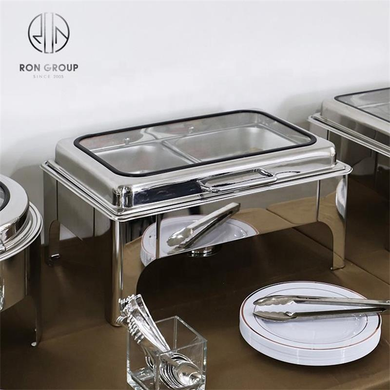 Commercial Hotel Restaurant Kitchen Equipment Stainless Steel Food Warmer Buffet Chafing Dish