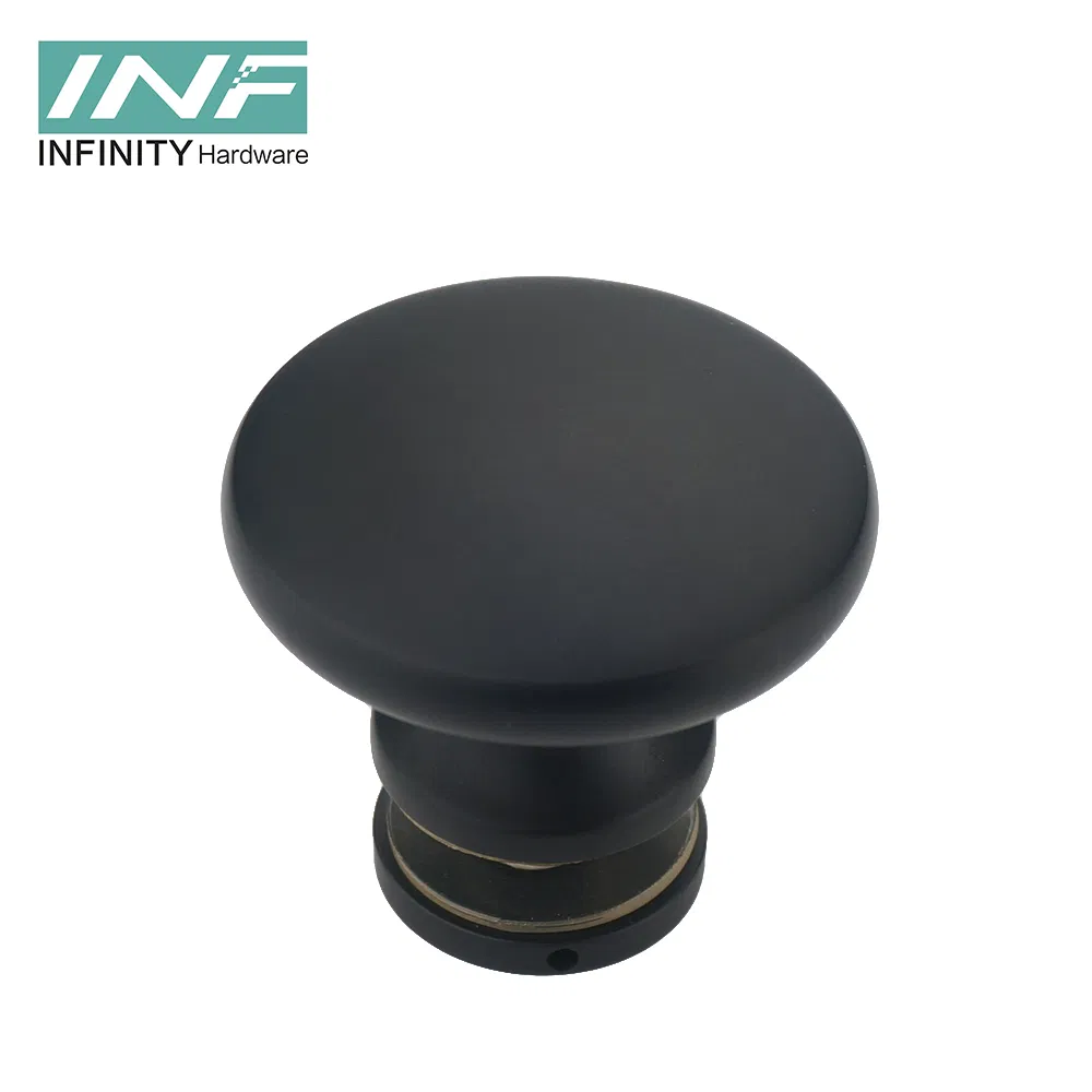 Factory Sale Modern Metal Stainless Steel Brass Zinc Aluminum Alloy Solid Shower Room Glass Sliding Different Shape Black Door Knob