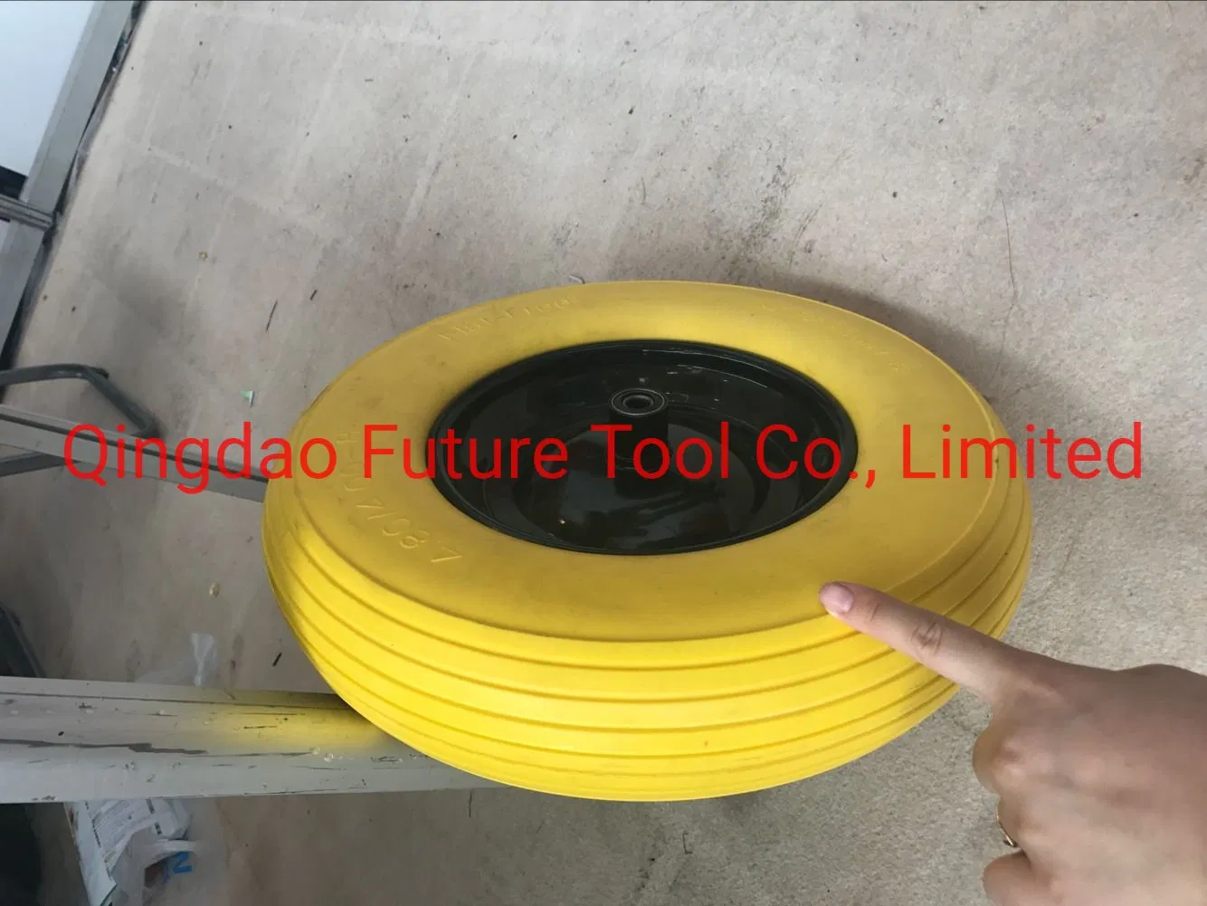 Heavy Duty Steel Material 4.80/4.00-8 PU Flat Free Wheel