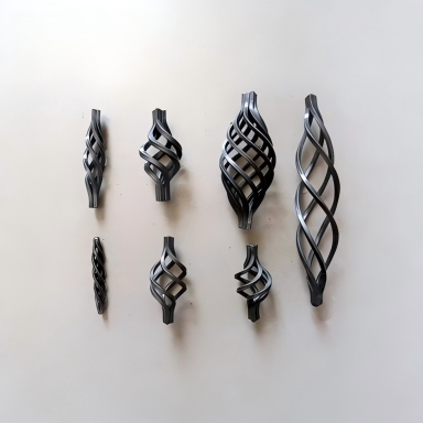 Wrought Iron Garden Stair Railing Decorative Ball Baskets Accessories