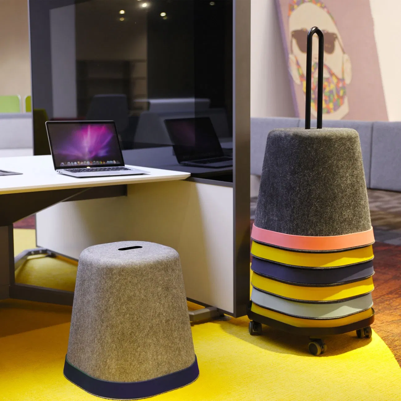 Laundry Basket Dirty Clothes Basket Buck Basket Made of 100% Polyester Acoustic Panel