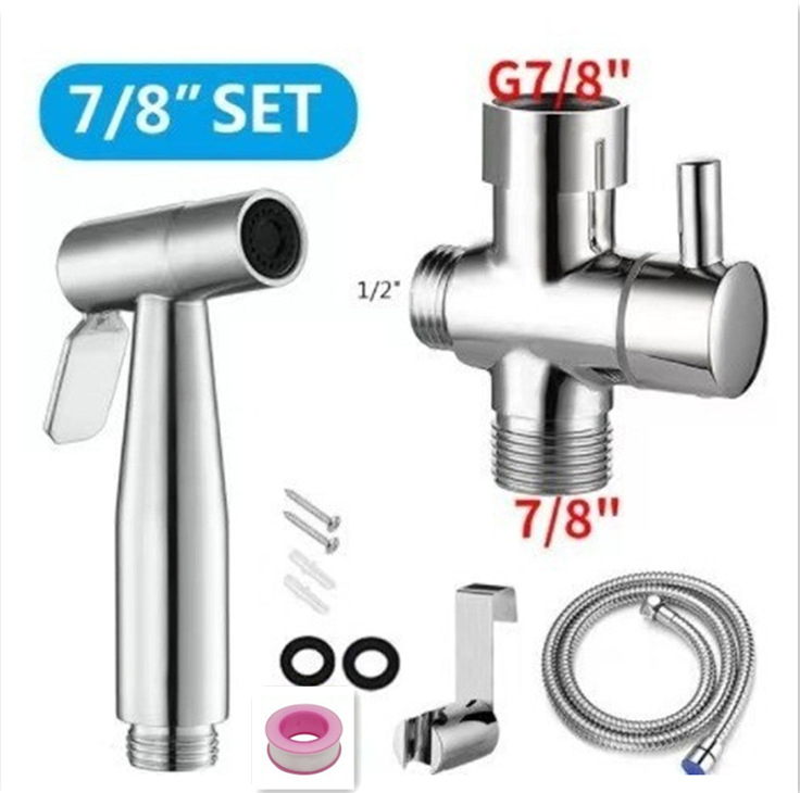 Stainless Steel Spray Gun Toilet Spray Gun Woman Washer Spray Gun Set