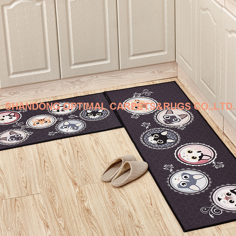 Kawaii Welcome Floor Mats Animal Cat Printed Bathroom Kitchen Carpets Doormats Cat Floor Mat for Living Room