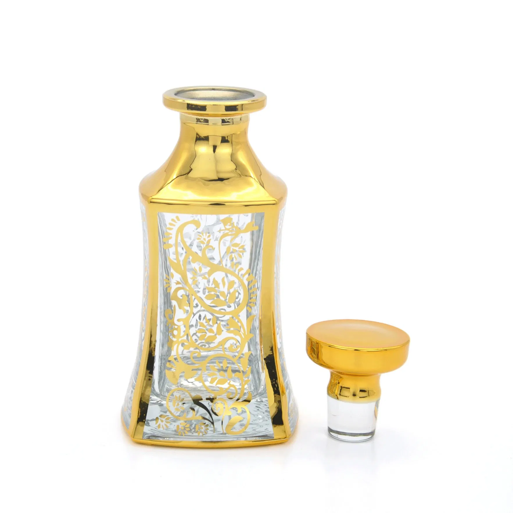 150ml Luxury Arabic Dubai Attar Oil Glass Bottle Decanter Glass Decanter with Stopper