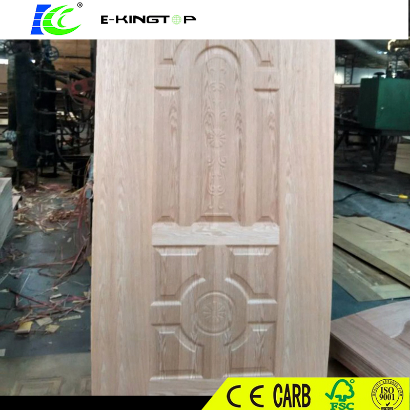 Factory Price Melamine or Veneer Moulded HDF Door Skin with 3.0-4.0mm