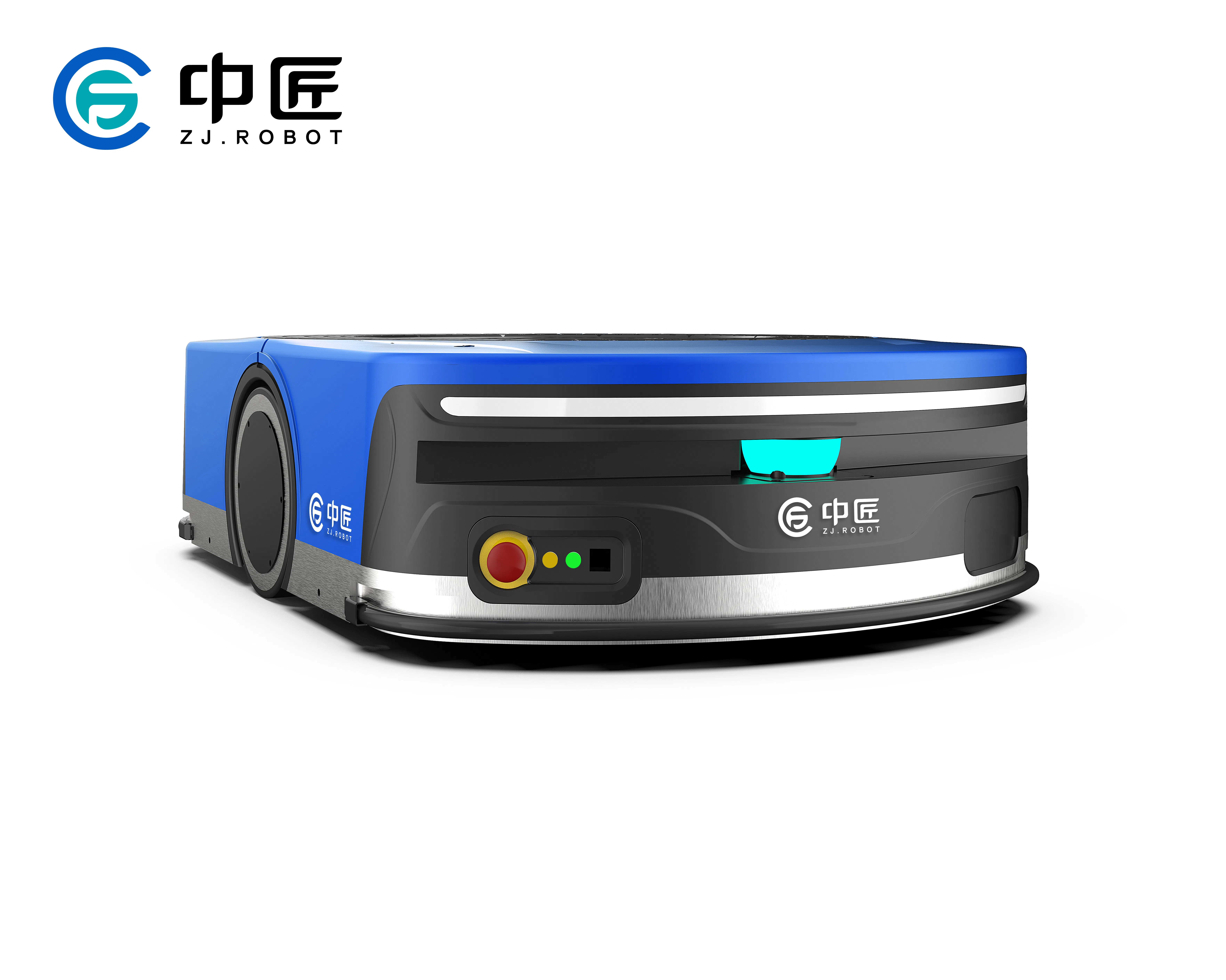 Smart Logistics Solutions with Customizable Blue Automated Guided Vehicles