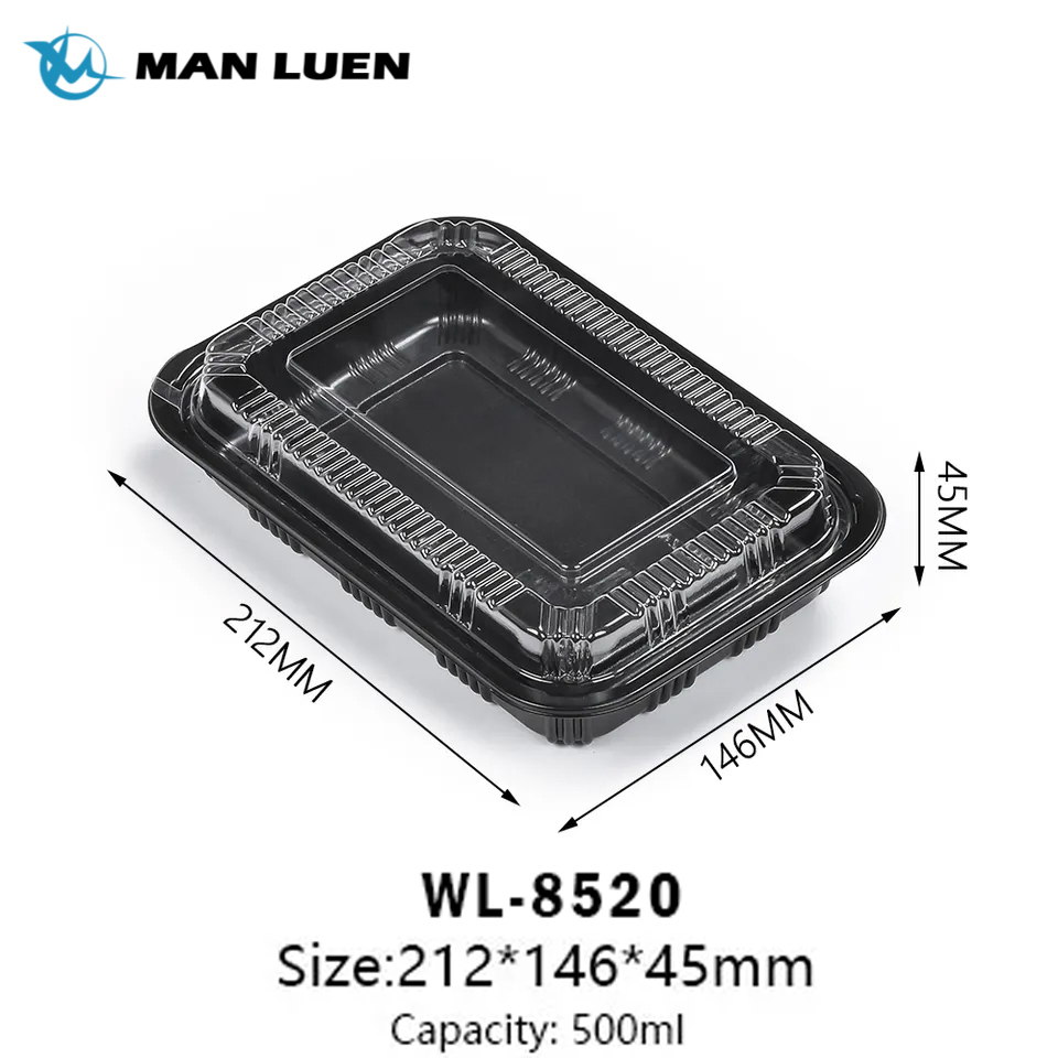 Multi Size Disposable Plastic Takeaway Food Packaging Bento Lunch Box